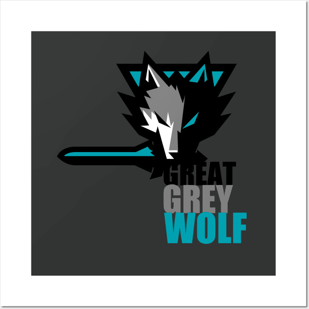 The Great Grey Wolf Wall Art by Johnitees